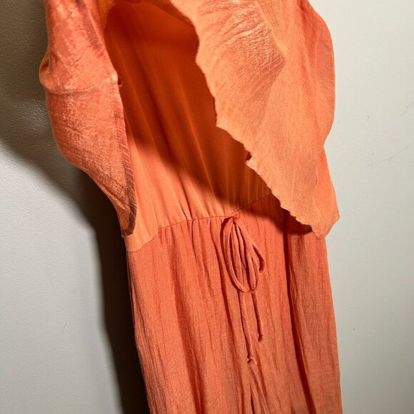 Naïf Lightweight Orange Coral Summer Jumpsuit - Medium - Picture 4 of 5